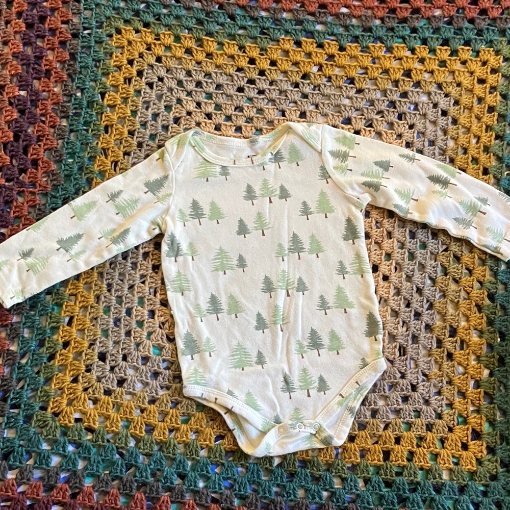 Green Tree Print Toddler One Piece